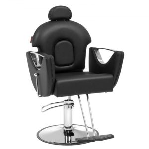 VEVOR Salon Chair, Hydraulic Recliner Barber Chair for Hair Stylist, 360 Degrees Swivel 90°-130° Reclining Salon Chair for Beauty Spa Shampoo, Max Load Weight 330 lbs, Black