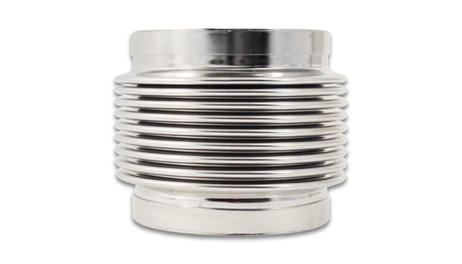 VIBRANT 69834 Exhaust Bellows Assembly, Directional Flow Solid Liner, 3.00 in. diameter inlet, 3.00 in. diameter outlet, 4.00 in. Long, 321 Stainless Steel, Electropolished, each