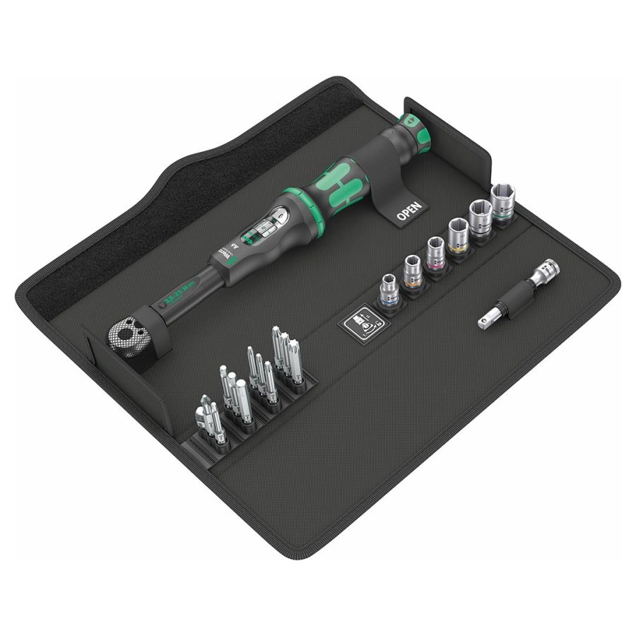 WERA 05130110001 Click-Torque 1/4 INCH Reversible Bit Wrench & Bit Set (20 Piece Set)