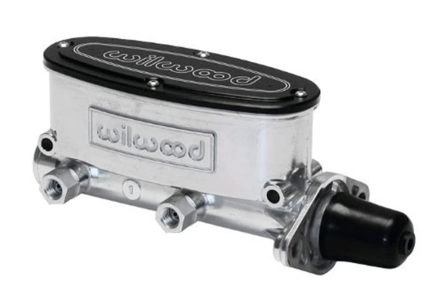 WILWOOD 260-8555-P Master Cylinder, Tandem, 1 in Bore, 1.100 in Stroke, Integral Reservoir, Aluminum, Burnished, Kit