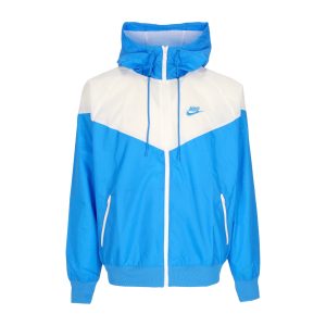 Windbreaker Men Sportswear Woven Lined Windrunner Hooded Jacket Photo Blue/white/photo Blue