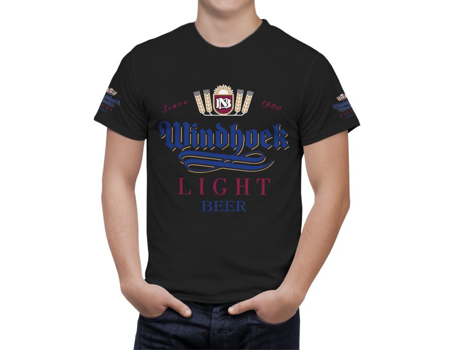 Windhoek Light Beer Logo Black Short Sleeve T-Shirt Gift New Fashion