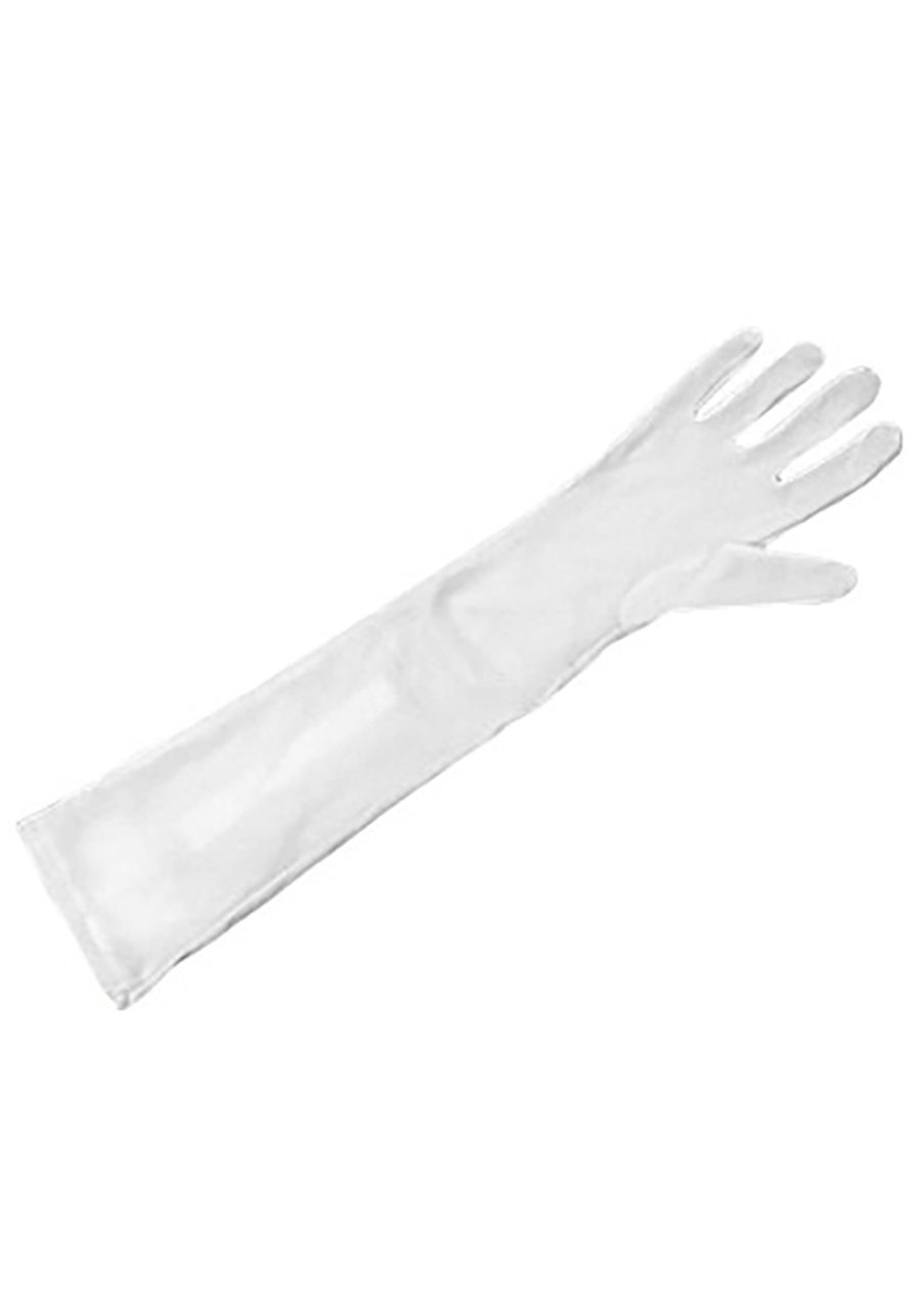 Women's Long Costume White Gloves