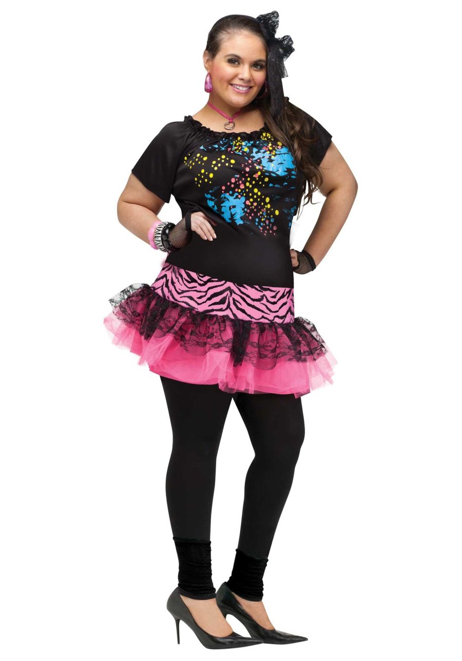 Women's Plus Size 80's Pop Party Costume