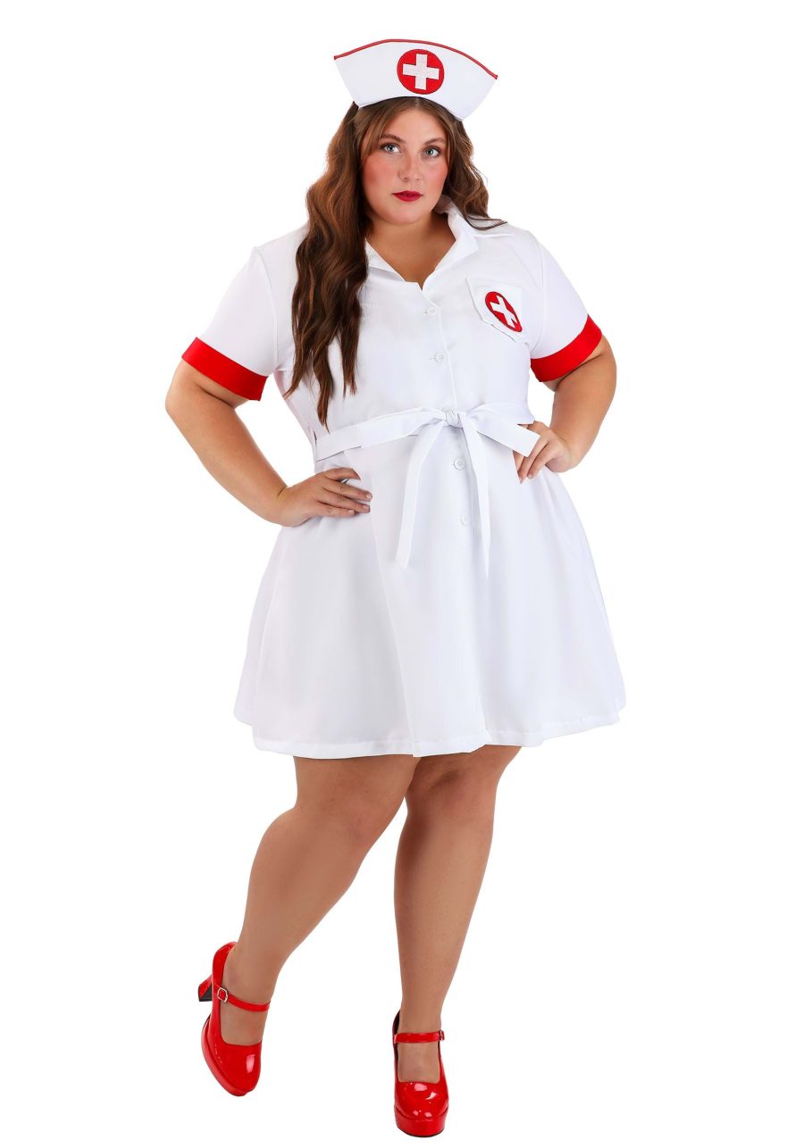 Women's Plus Size Stitch Me Up Nurse Costume