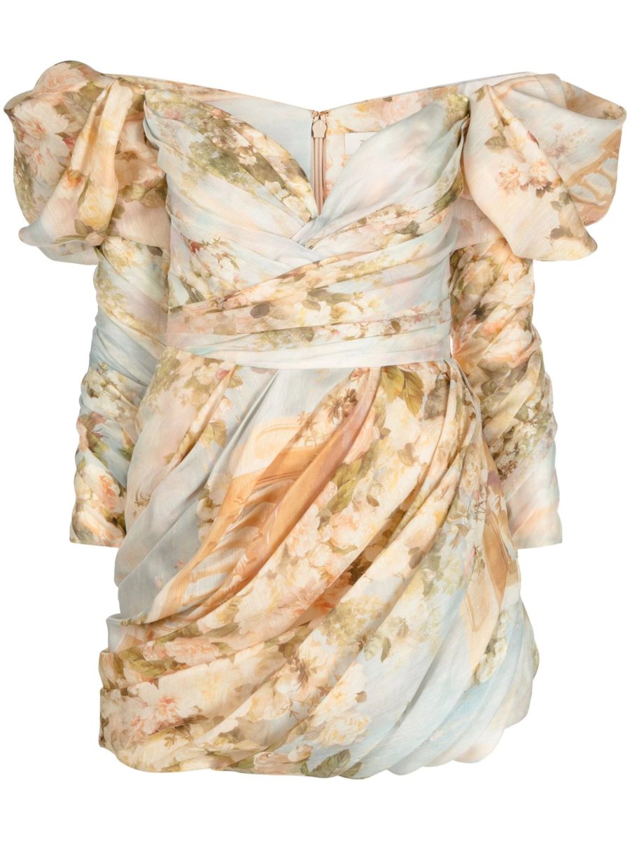 ZIMMERMANN WOMEN Luminosity Drape Mini Dress Multi