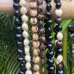 da Hawaiian Store Kukui Nut Lei Necklace (Choose Color)