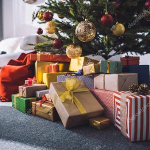 gifts under christmas tree