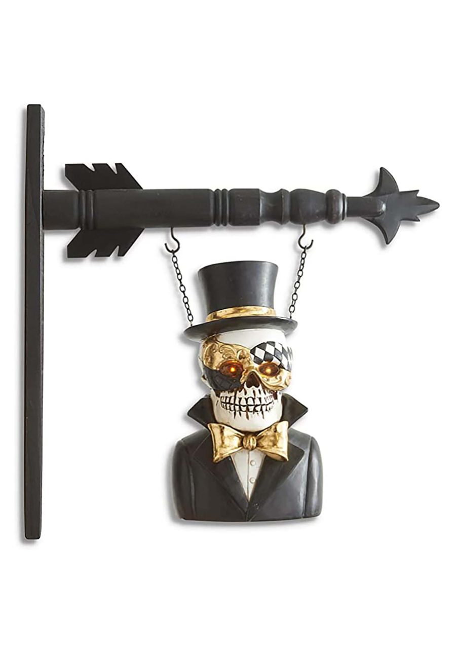 10.5 Masquerade Skeleton with LED Eyes Arrow Figure