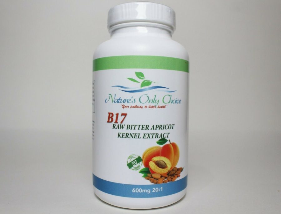 100% Organic Vitamin B seventeen Bitter Apricot Kernel Extract 600mg/100 capsule