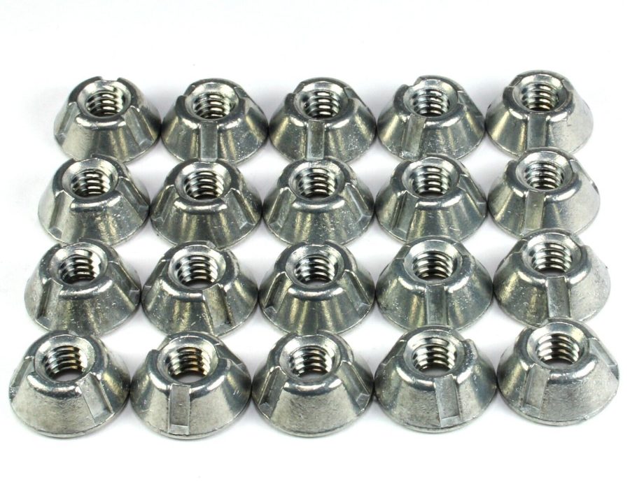 100pcs 3/8-16 Tri-Groove Tamper proof Security Nuts Zamak5 Zinc Anti-Theft