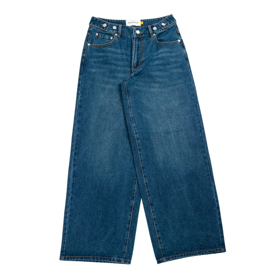 13oz Wide Leg Denim in Blue