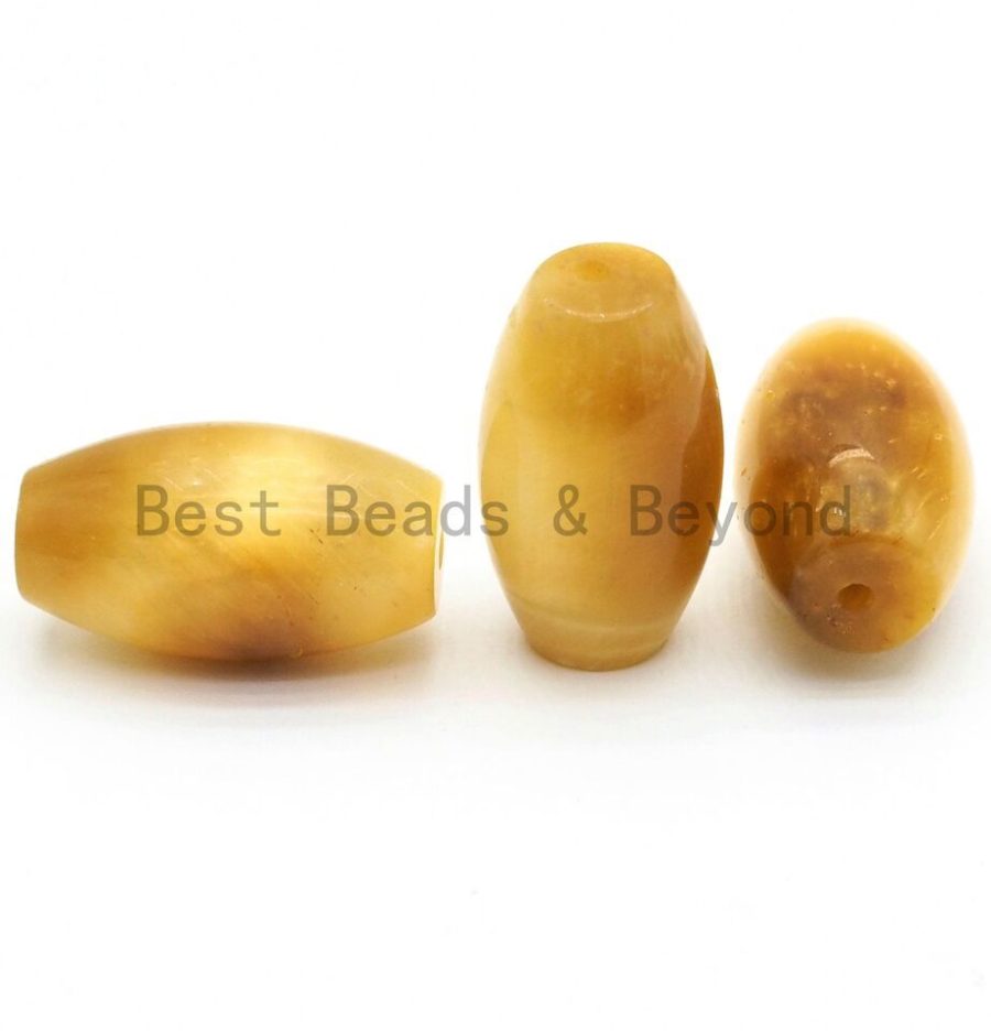 1pc/10pcs/20pcs High Quality Golden/Red Tiger eye Oval Barrel Shape Beads, 12x20