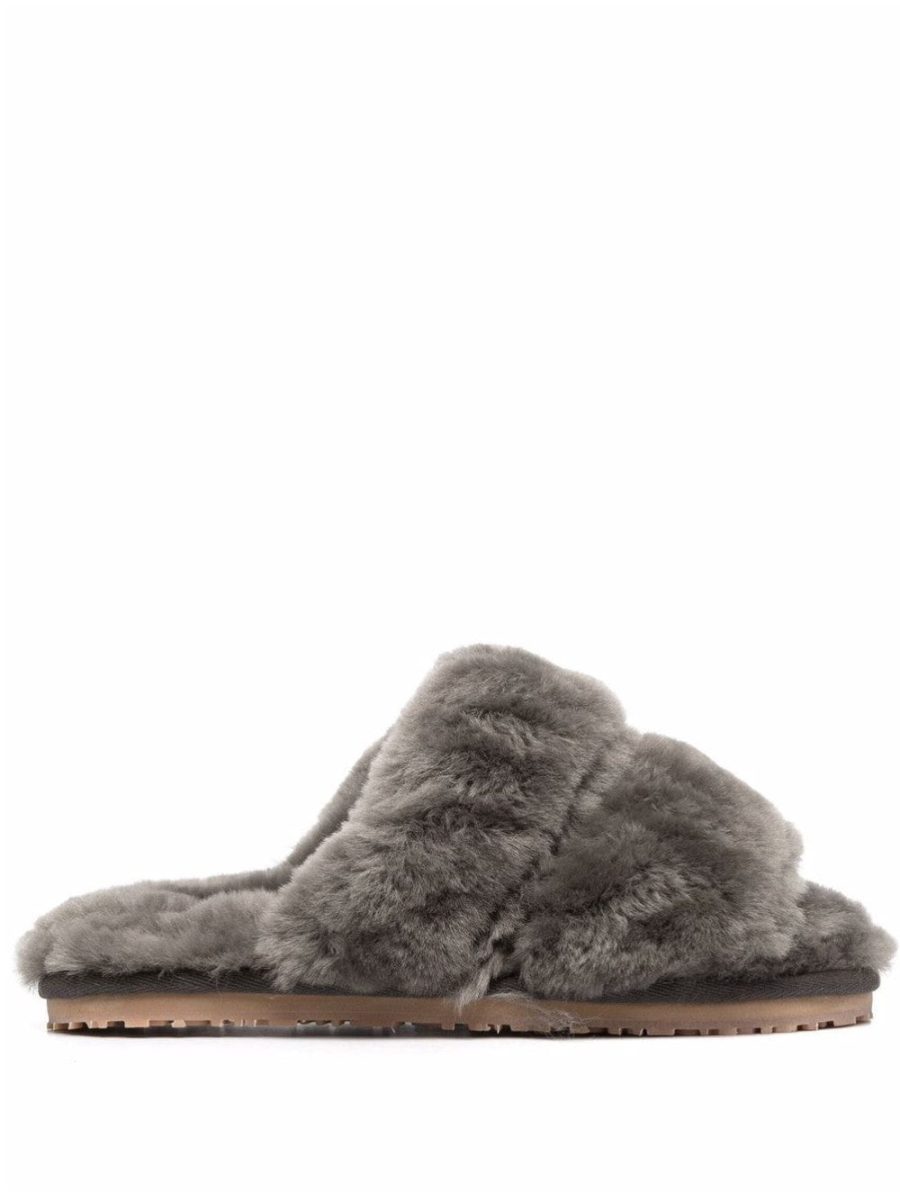 2 strip sheepskin fur slipper