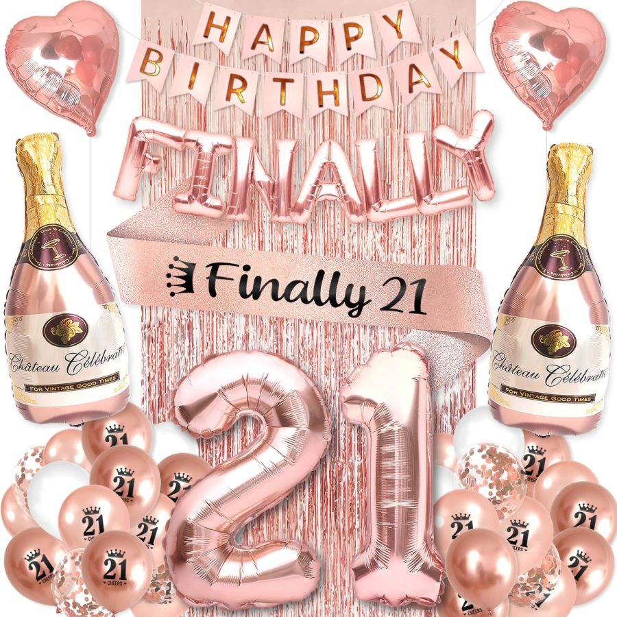 21St Birthday Party Decorations For Her Rose Gold Supplies Big Set With Birthday