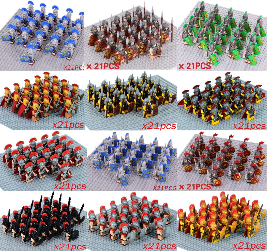 294pcs Ancient Roman Soldiers & Spartan Warriors Collectible Minifigure Toys