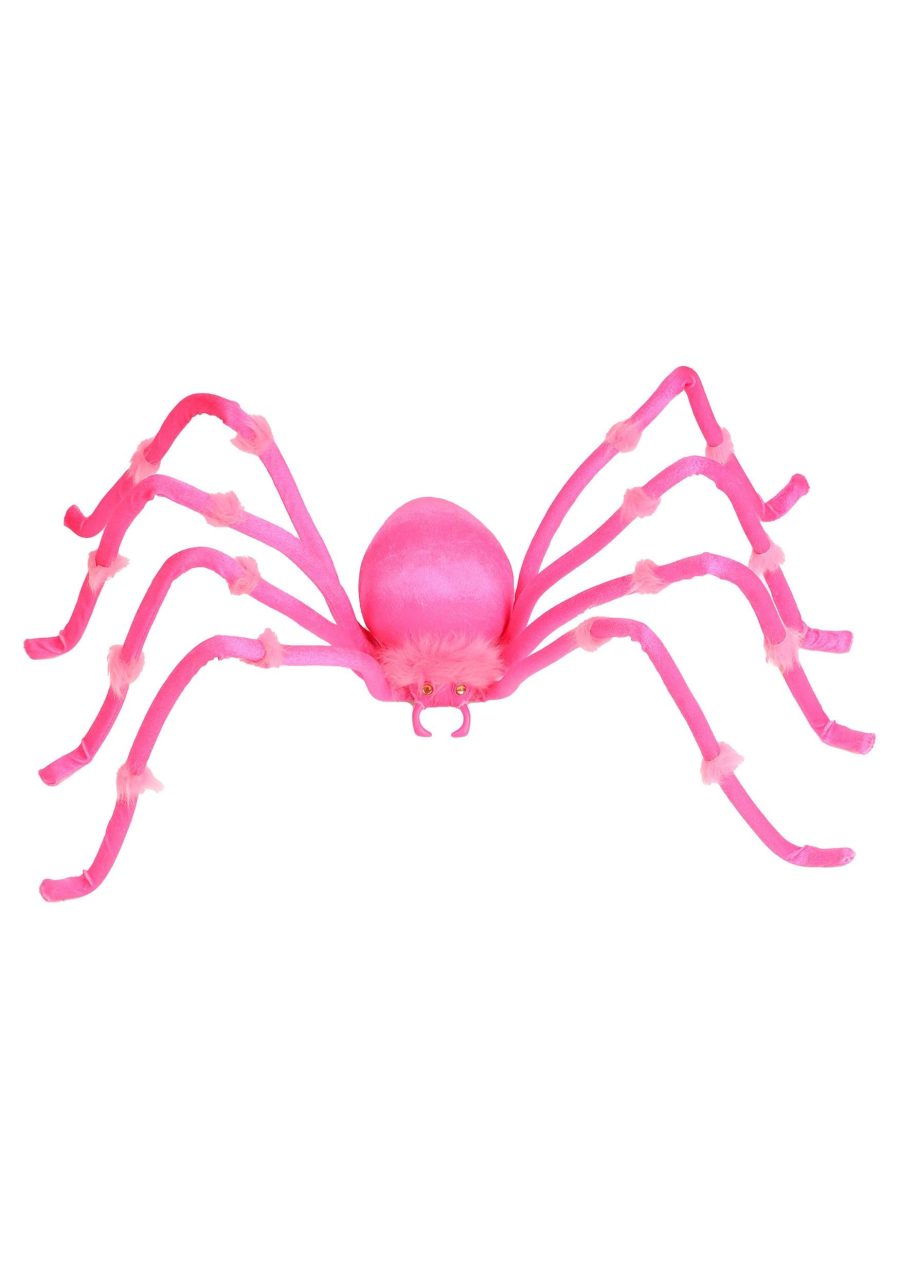 4FT Plush Neon Pink Spider Decoration