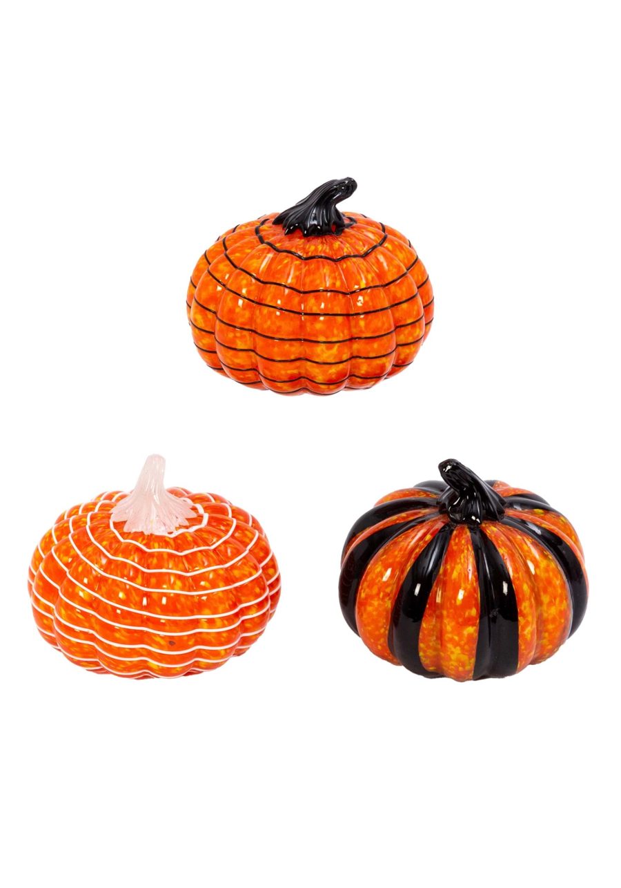 5 inch Handblown Glass Pumpkins