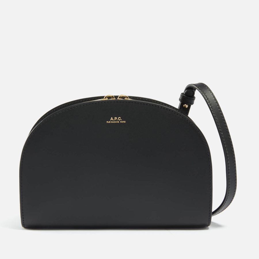 A.P.C. Clutch Demi-Lune Leather Bag