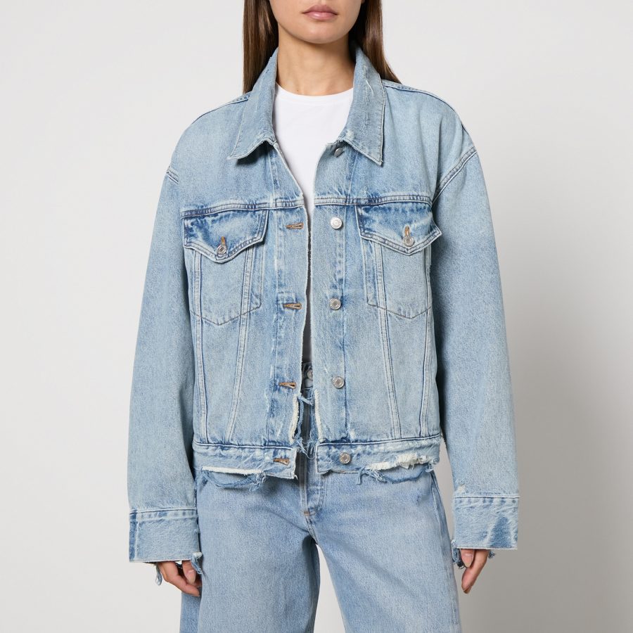 AGOLDE Martika Distressed Denim Jacket - M