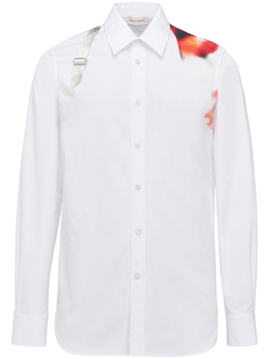 ALEXANDER MCQUEEN Strap Harness Shirt Optical White