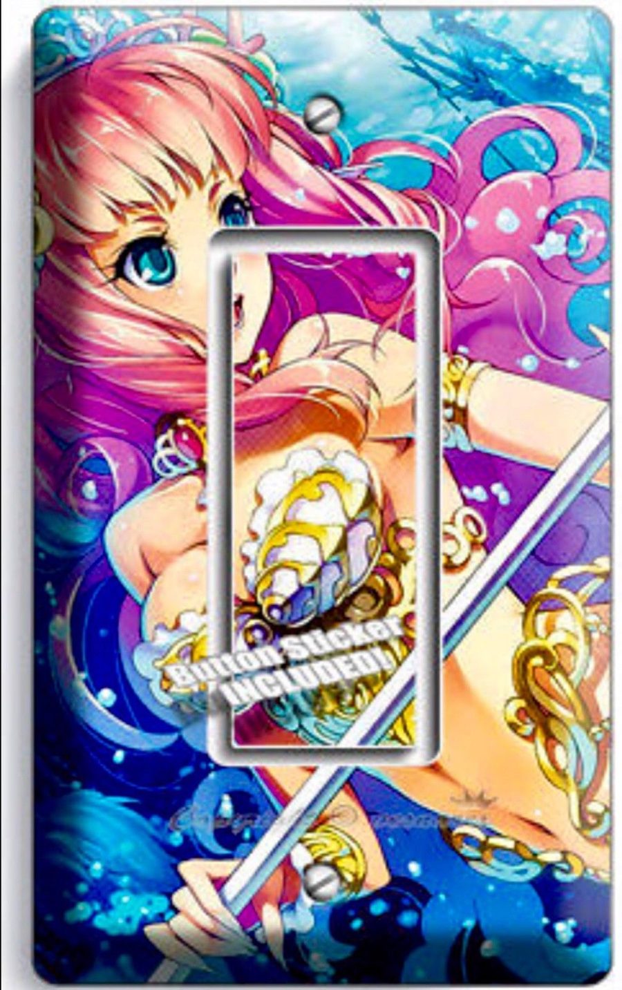 ANIME SEXY MANGA GIRL LITTLE MERMAID LIGHT SWITCH 1 GFCI WALL PLATES ROOM DECOR