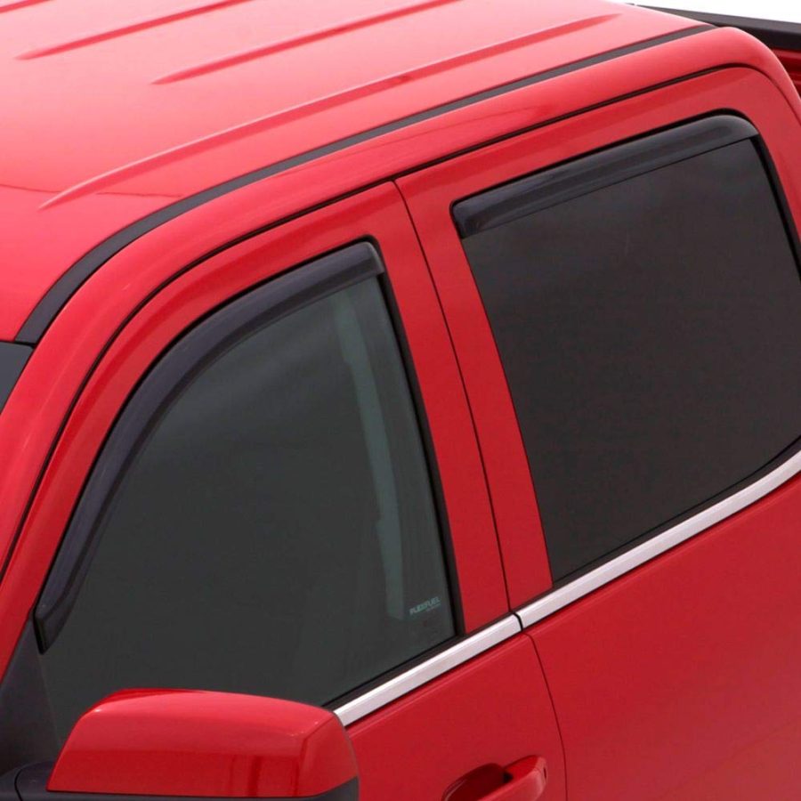 AVS 194813 In-Channel Ventvisor / Rain Guards | Fits 2019 - 2024 Ram 1500 Quad Cab- Smoke, 4 pcs.