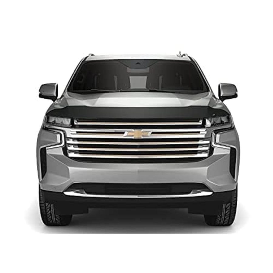 AVS 322177 Aeroskin Hood Protector | Fits 2021 - 2024 Chevrolet Suburban/Tahoe, Low Profile/Flush - Smoke