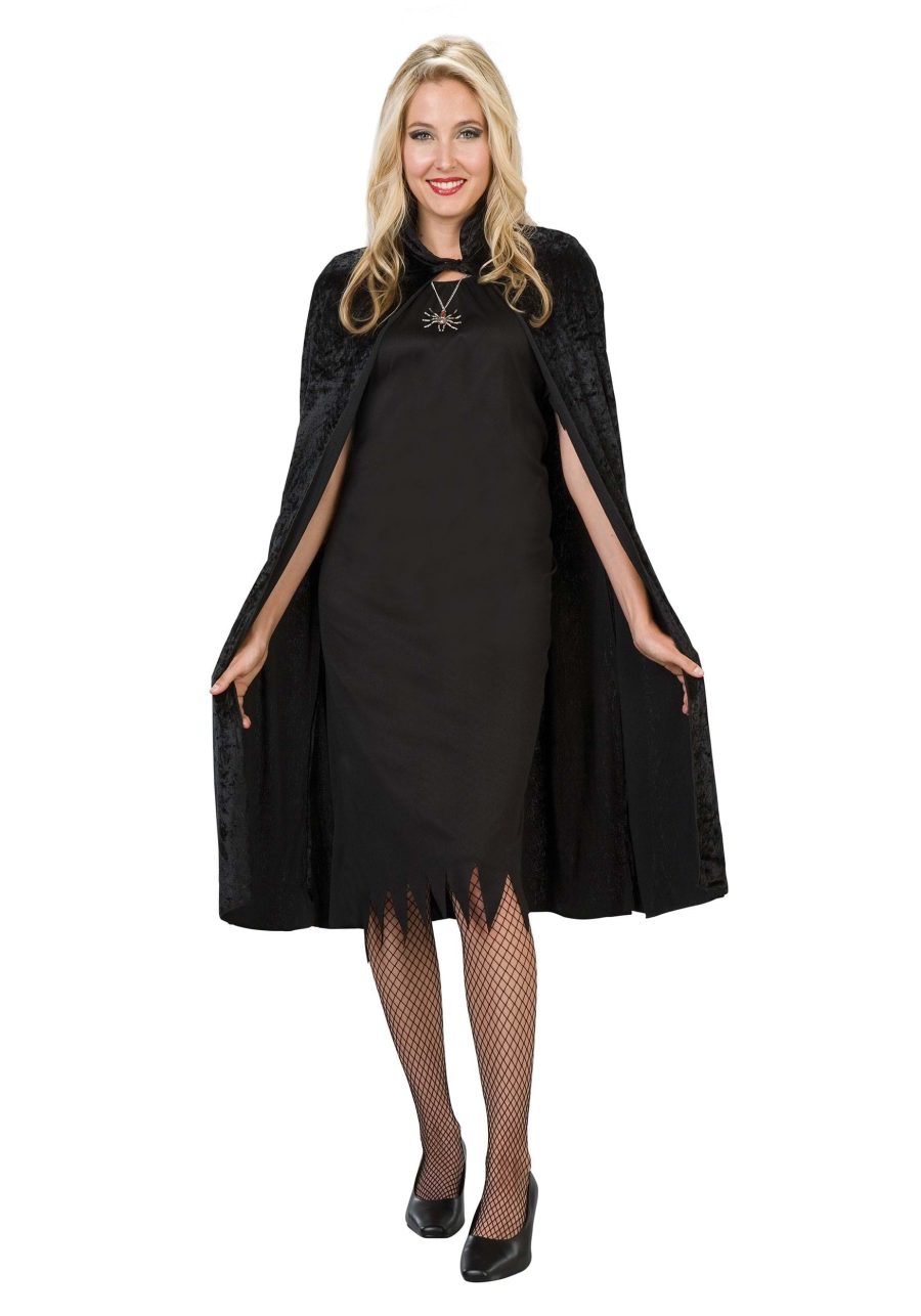 Adult Black Velveteen Cape