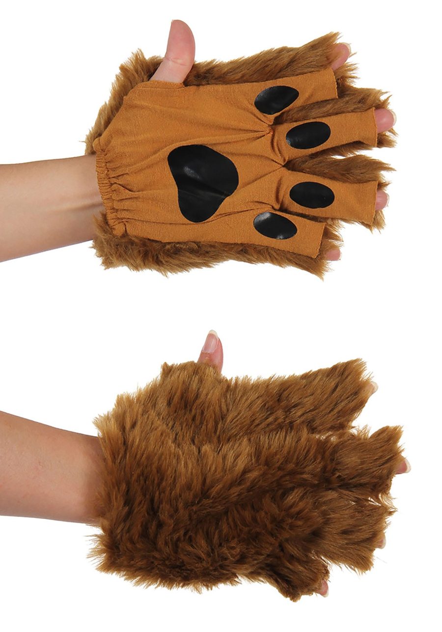 Adult Brown Fingerless Paws