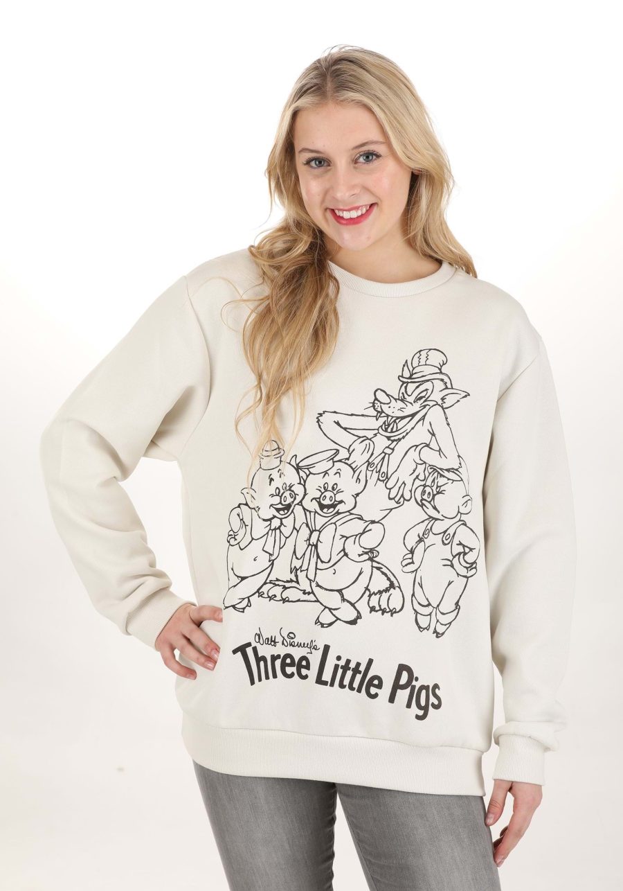 Adult Cakeworthy Three Little Pigs Crewneck Sweatshirt