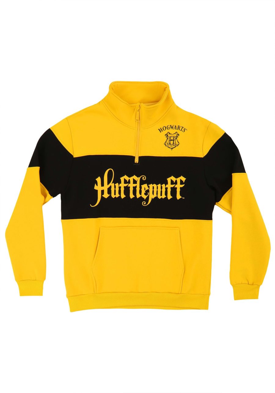 Adult Cakeworthy Unisex Hufflepuff 1/4 Zip Sweater