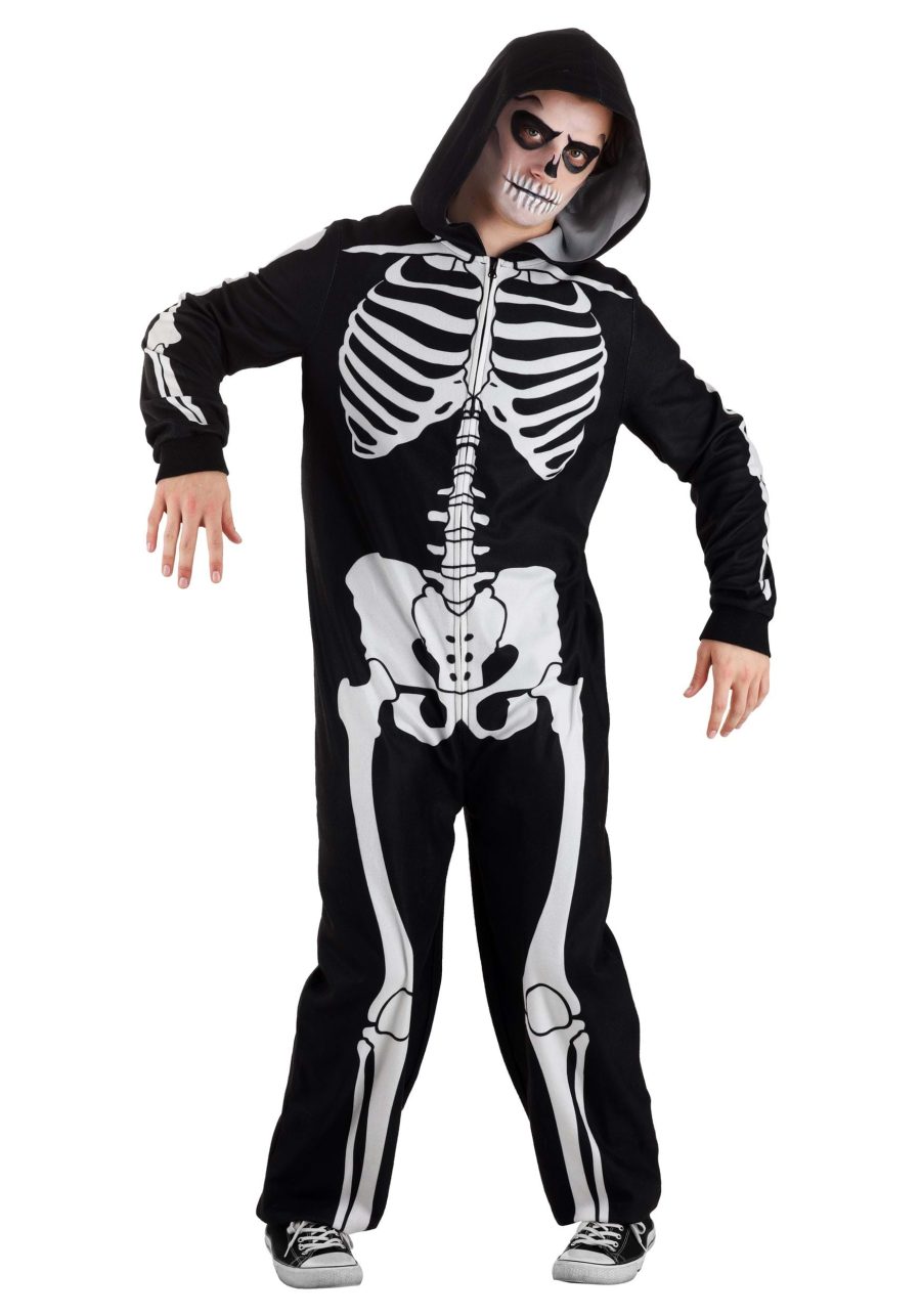 Adult Cozy Skeleton Onesie