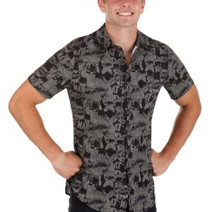Adult DC Comics Batman Button Up Shirt