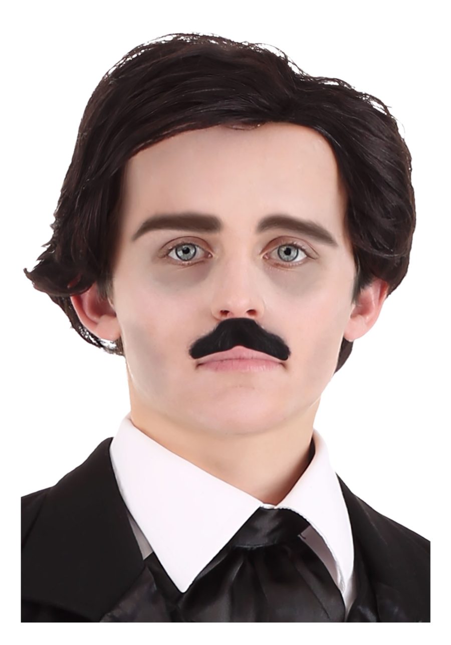 Adult Edgar Allan Poe Mustache and Wig Accessory Kit