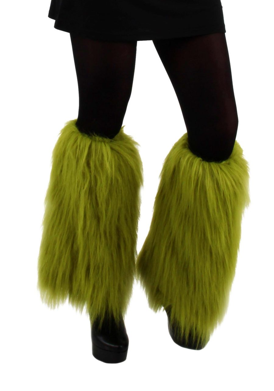 Adult Fuzzy Grinch Leg Warmers