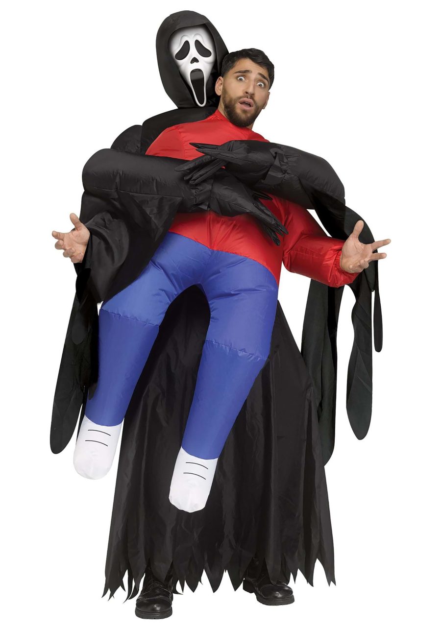 Adult Ghost Face Piggyback Inflatable Costume