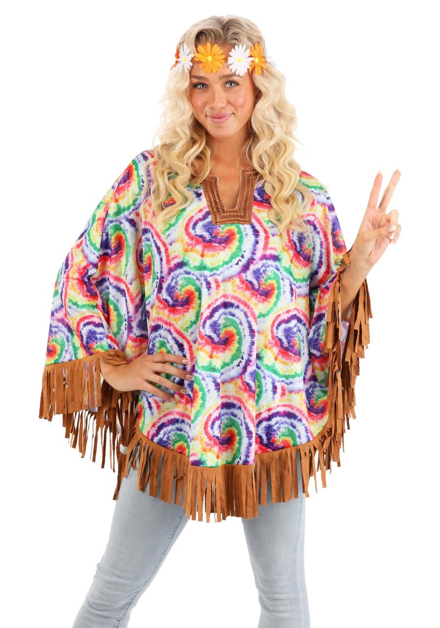 Adult Hippie Poncho Sustainable Materials Costume