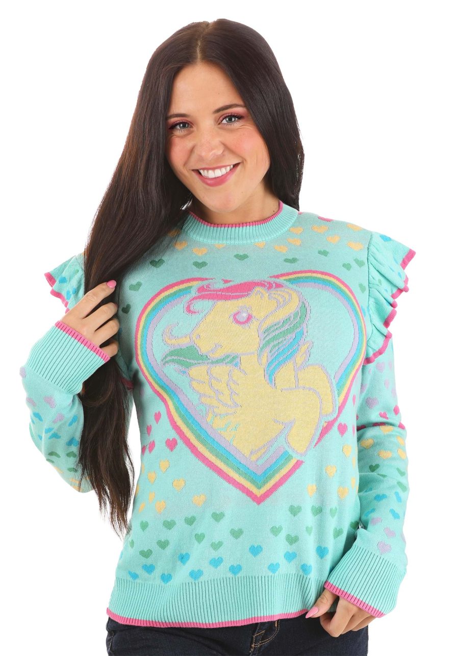 Adult I Heart My Little Pony Ruffled Sweater