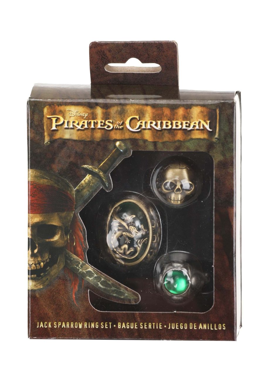 Adult Jack Sparrow Ring Set