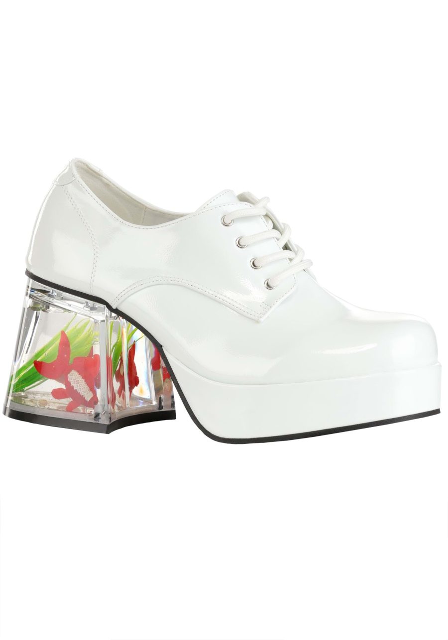 Adult Pimp 70s Goldfish Shoes White