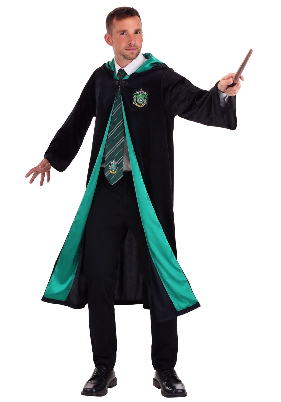 Adult Plus Size Harry Potter Deluxe Slytherin Costume Robe