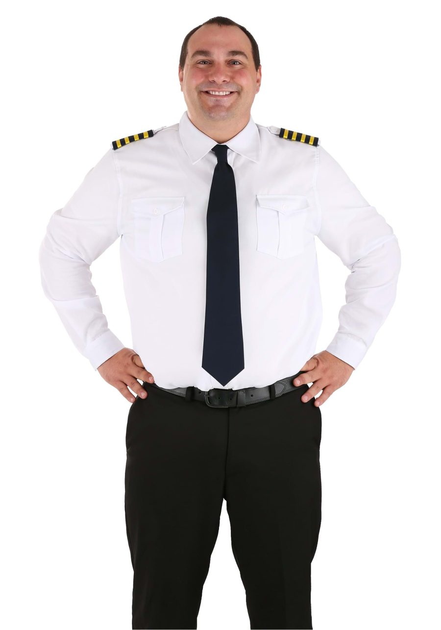 Adult Plus Size Pilot Costume Shirt