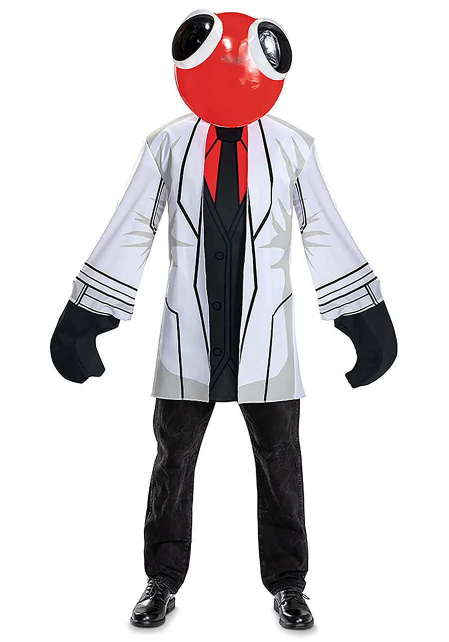 Adult Rainbow Friends Scientist Red Costume