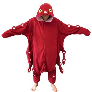 Adult Red Octopus Kigurumi