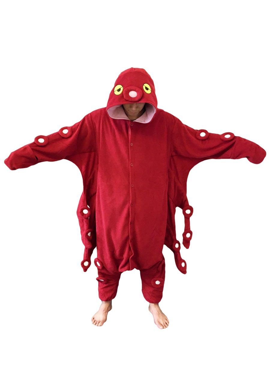 Adult Red Octopus Kigurumi