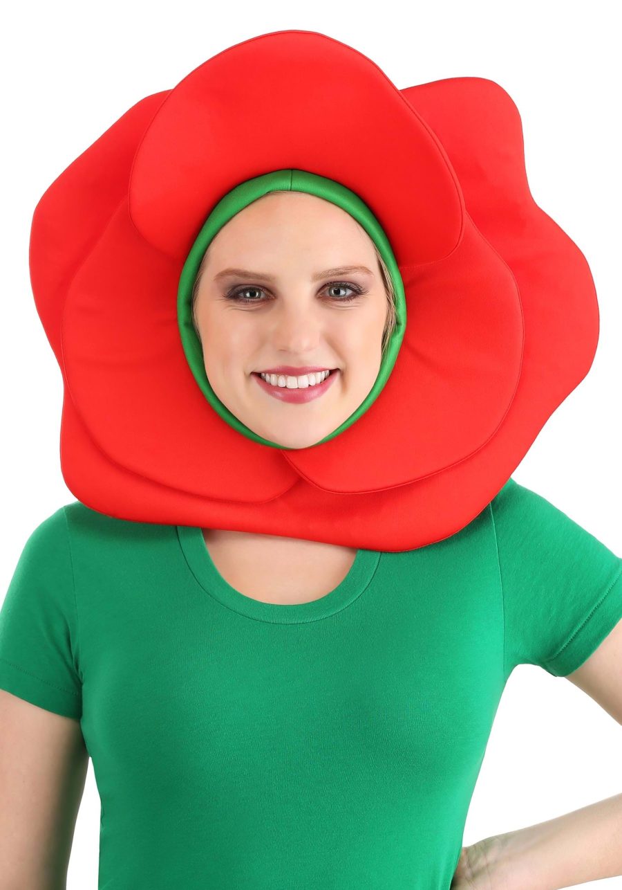 Adult Rose Flower Costume Headpiece