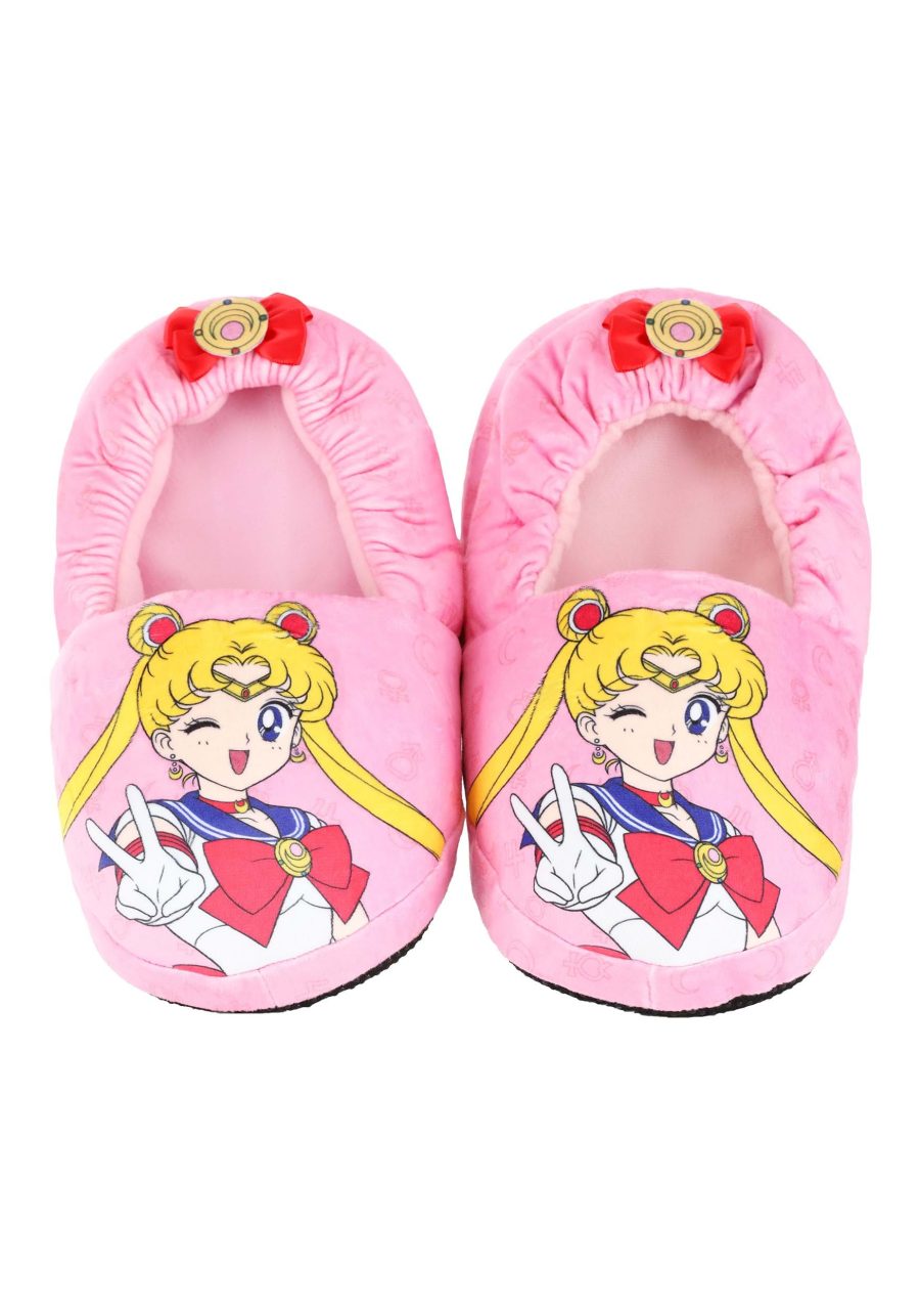 Adult Sailor Moon AOP Pink Slippers