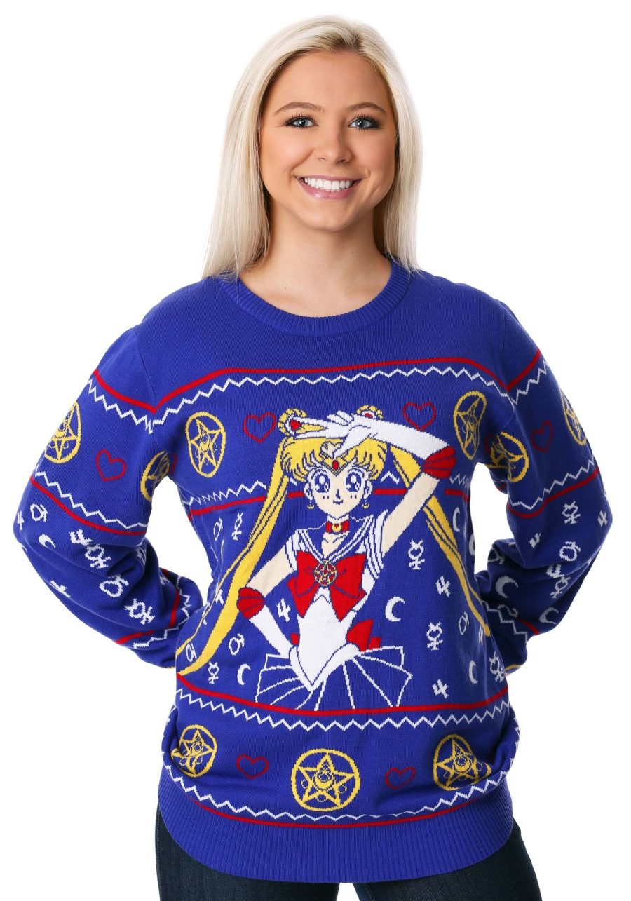 Adult Sailor Moon Fair Isle Ugly Christmas Sweater