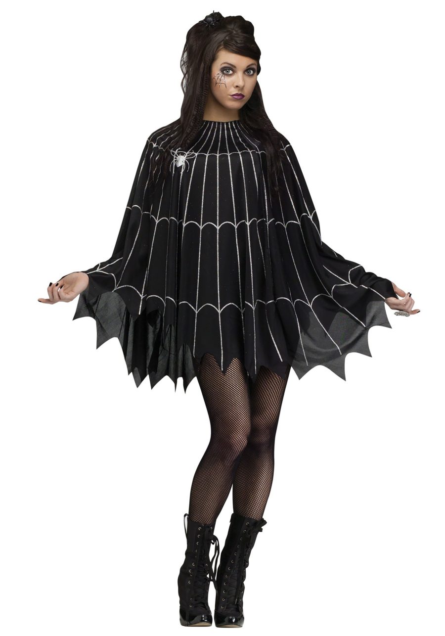 Adult Spider Web Poncho Costume